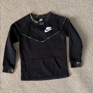 Nike Kids Black and Camouflage Sweatshirt